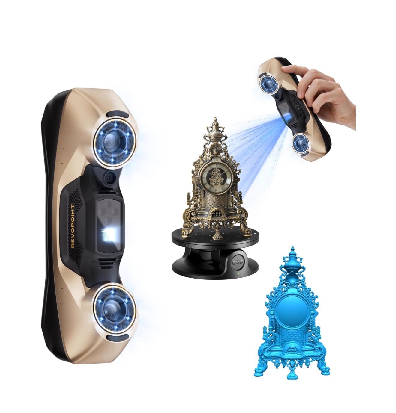 Revopoint MetroY Ultra Laser 3D Scanner for3D Printing Handheld/Standard Edition