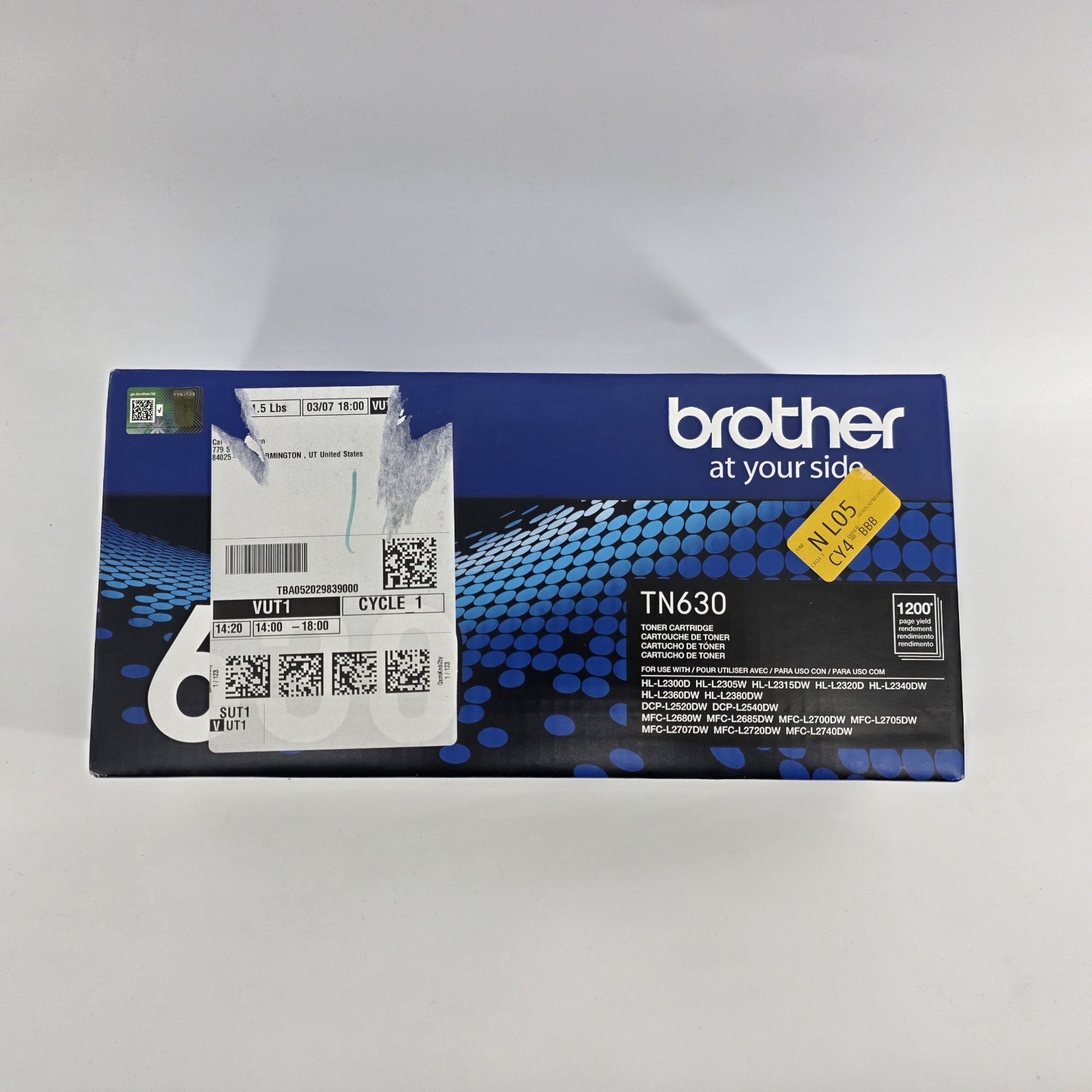 Genuine Brother TN630 OEM Black Toner Cartridge Sealed Inside (N)