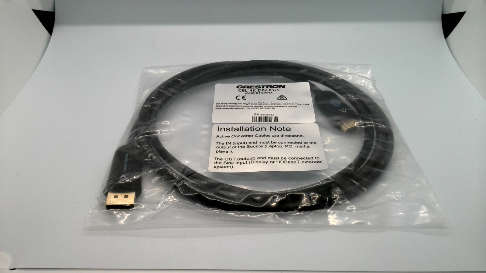 Crestron CBL-4K-DP-HD-6 Active Converter Cable DisplayPort-HDMI