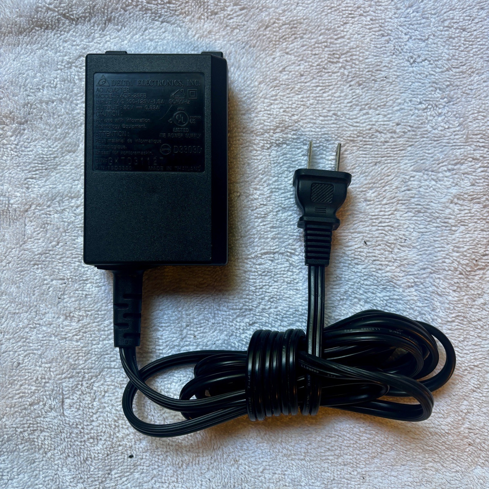 Delta AC Adapter ADP-25FB 30 VDC 0.83A - Priced to keep me out of a land fill