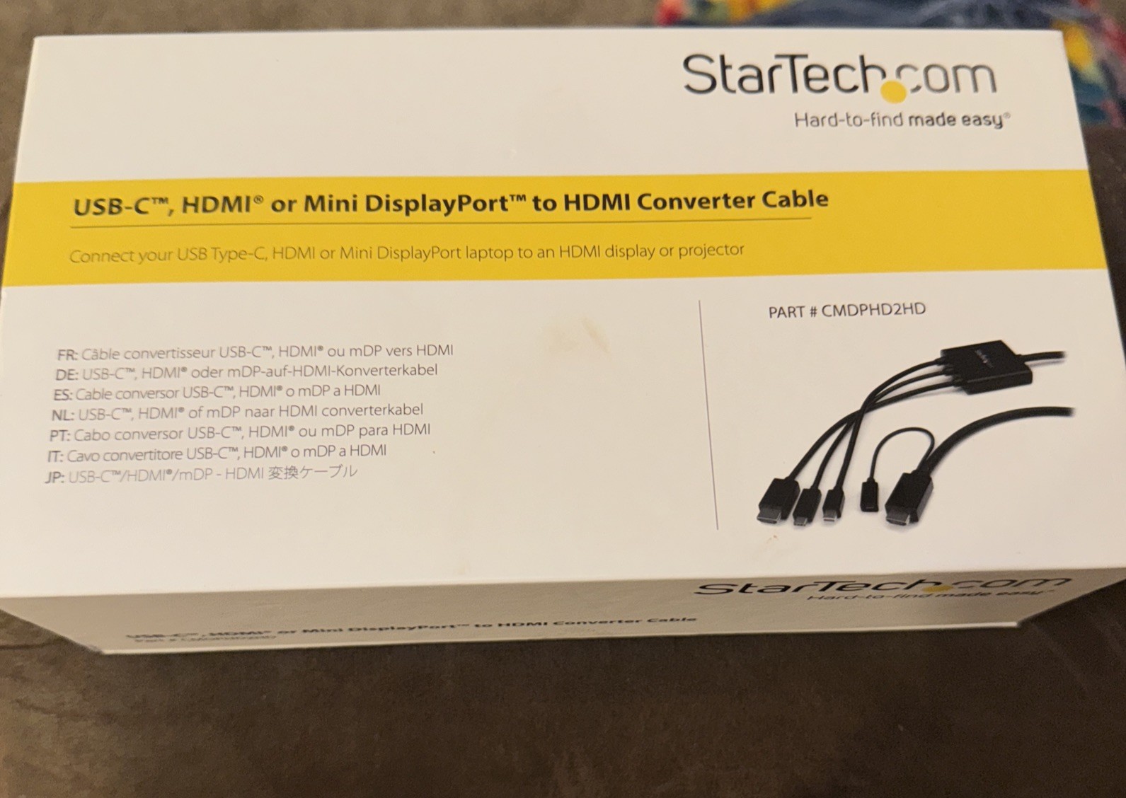 NEW StarTech 2m (6ft) USB-C, HDMI or Mini DisplayPort to HDMI Converter Cable