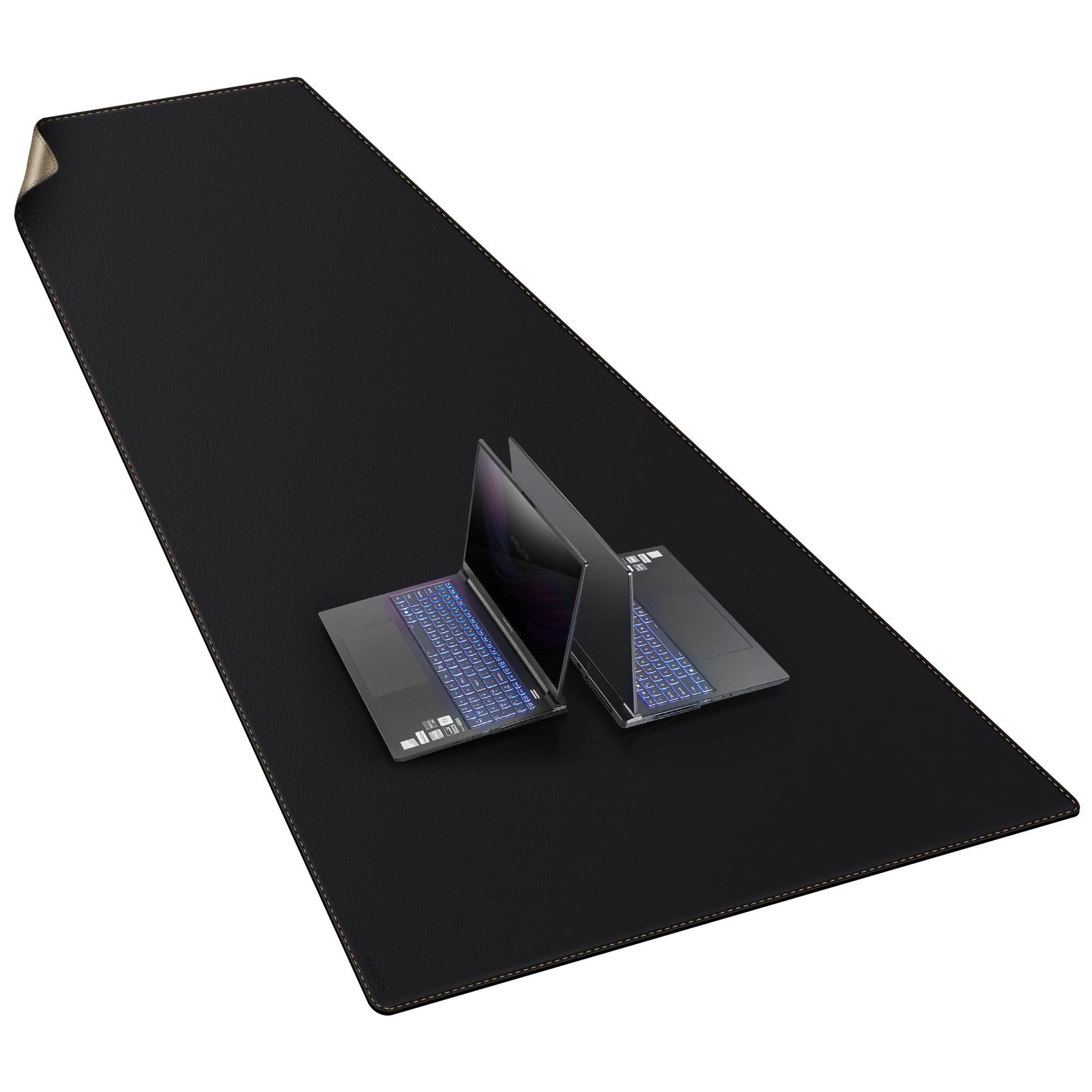 MAIDERN SP-208BK Leather Desk Mat 5XL 78.7x31.5 Black Cork & Leather Reversible