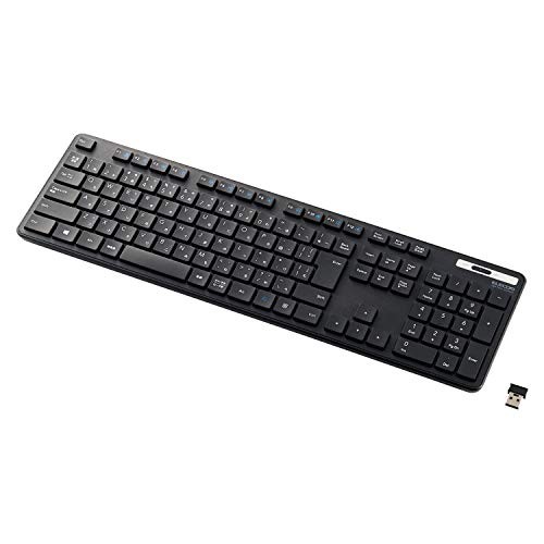 ELECOM Wireless Keyboard TK-FDM110TKBK Thin Membrane Antibacterial with Numeric