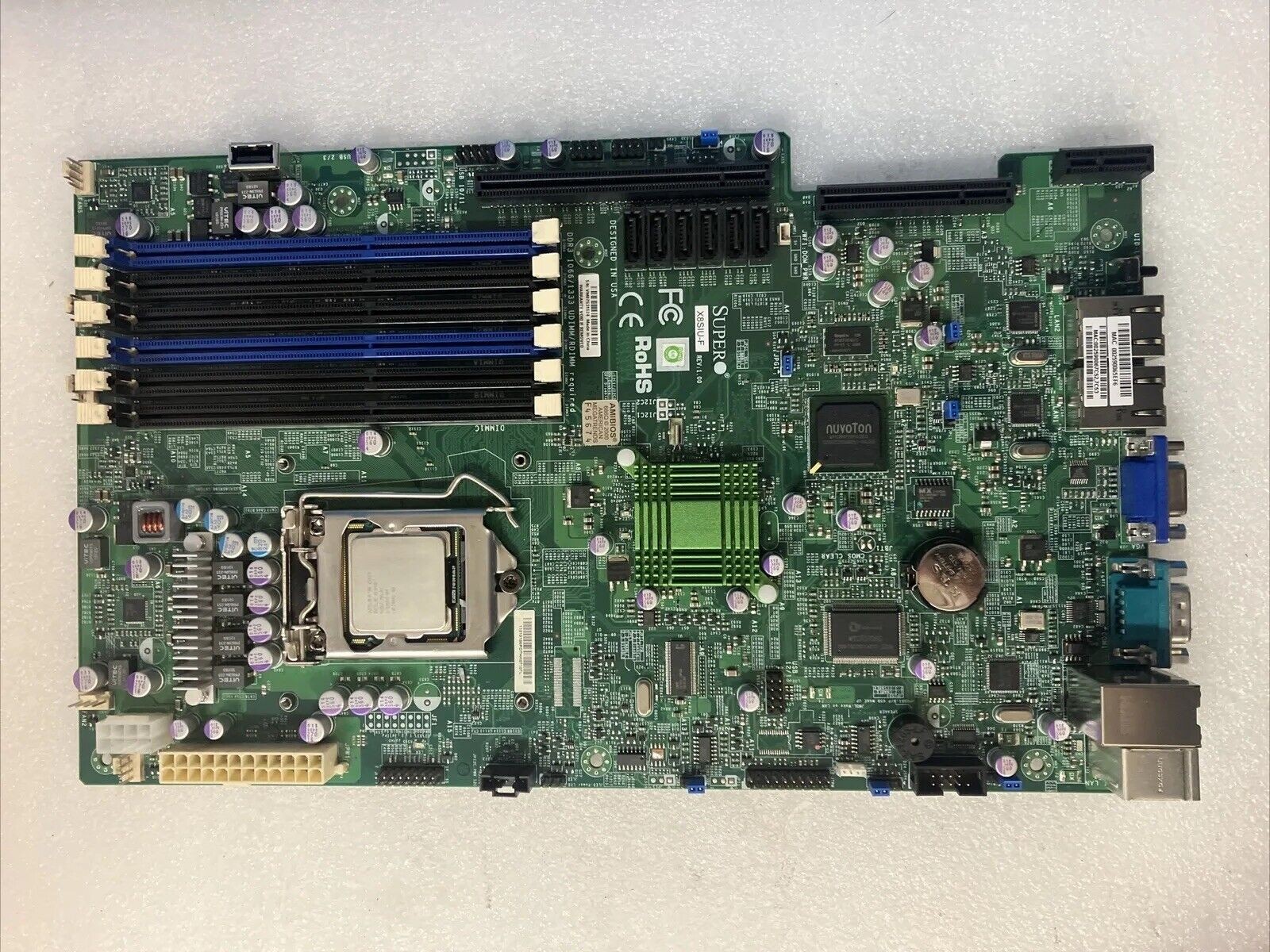 SuperMicro X8SIU-F LGA1156 DDR3 UDIMM/RDIMM Motherboard With Xeon X3440 CPU ~