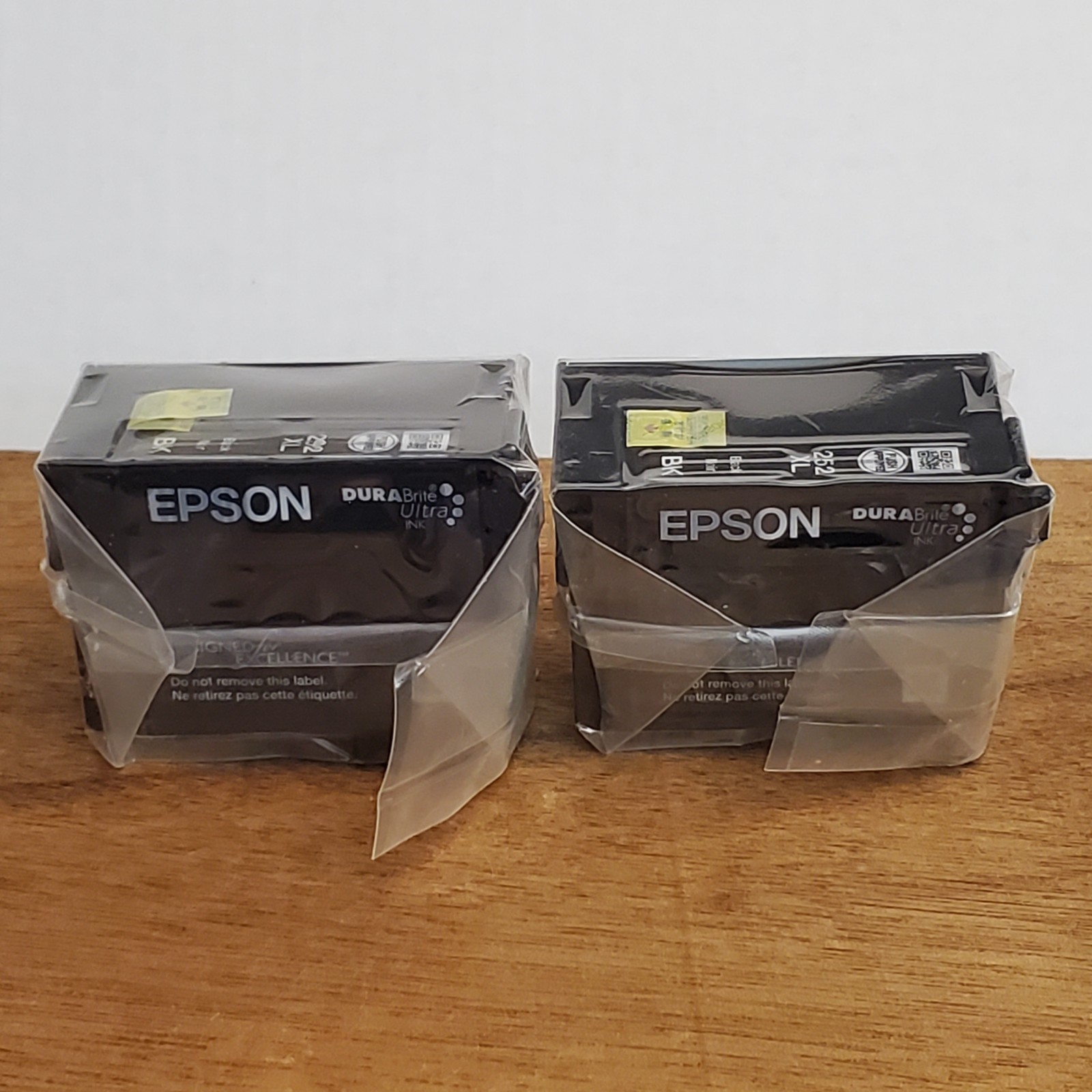 2x OEM EPSON Durabrite 252XL HIgh Capacity BLACK INK CARTRIDGE 252 XL