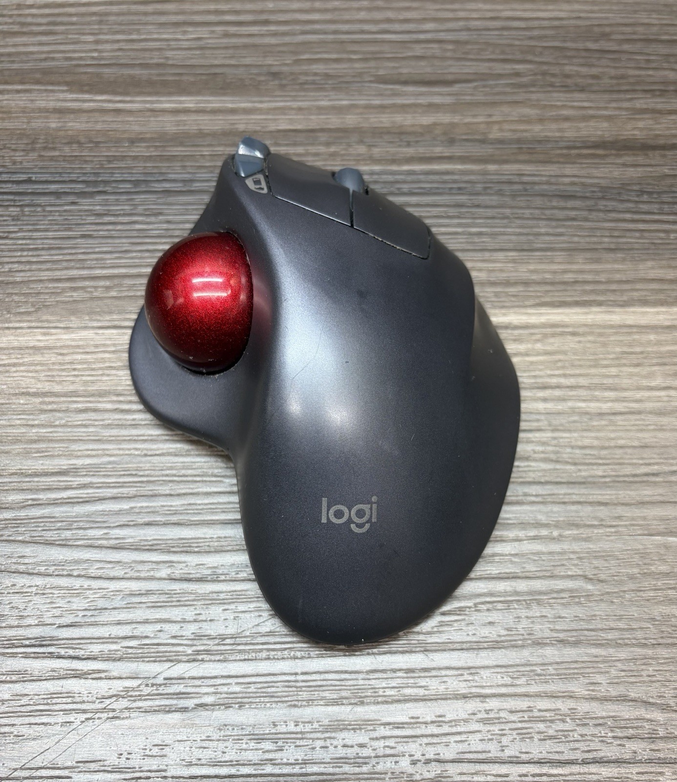 Logitech M570 Wireless Red Trackball Mouse w/ Receiver Dongle, Trackman Logi