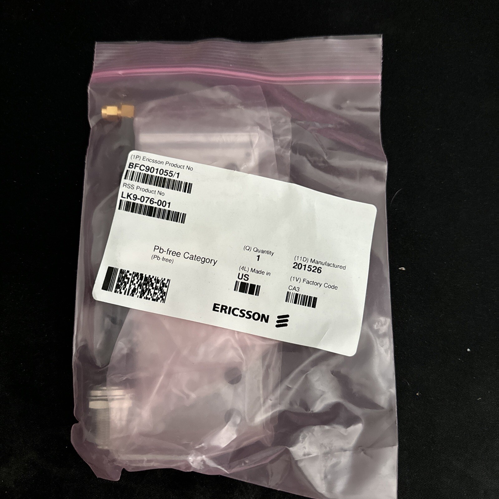 BFC901055/1 ERICSSON RBS 6601 GPS KIT, MNTG BRKT & COAXIAL CABLE