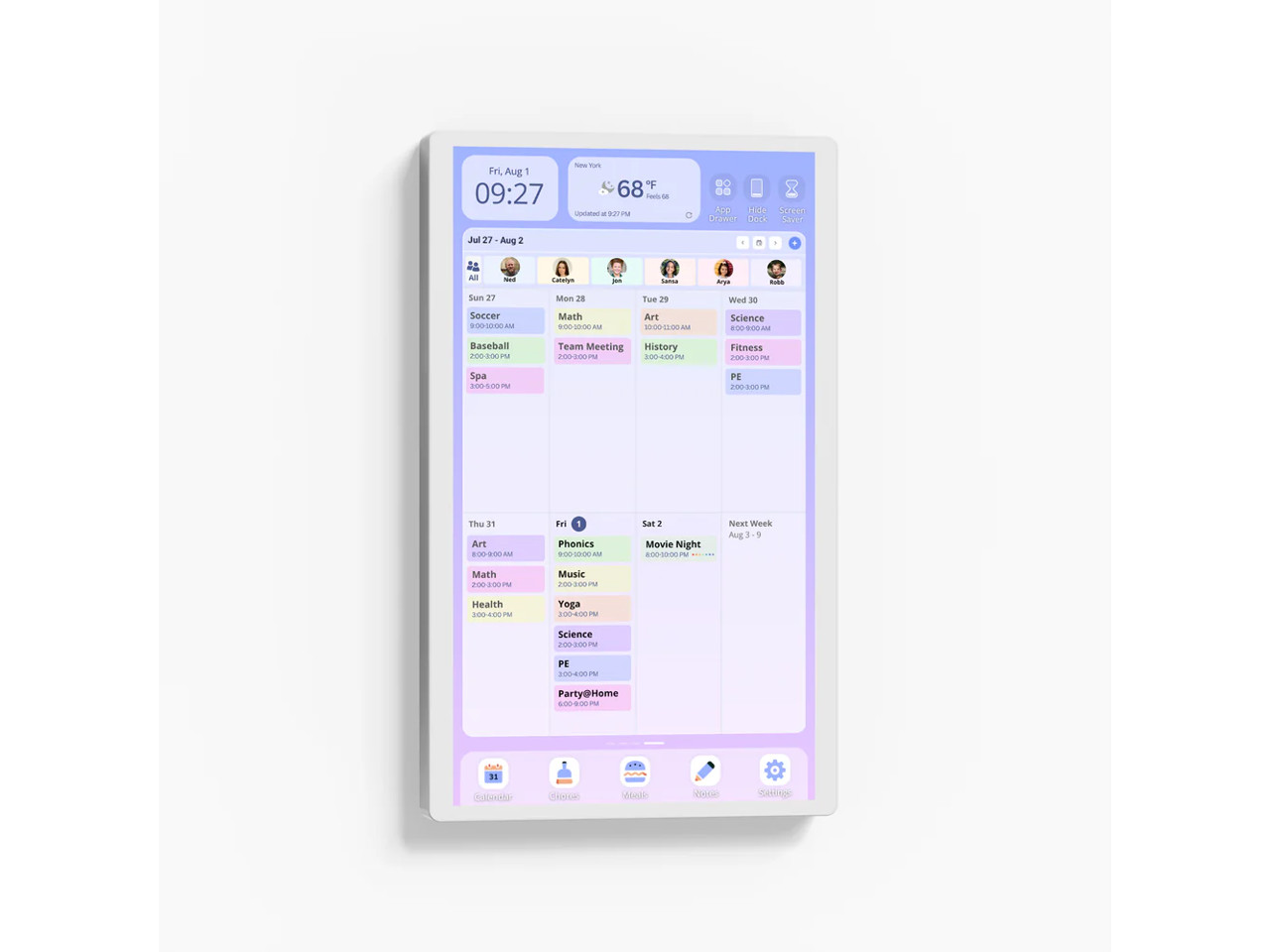 Cozyla Calendar+ Gen2 24" 1080P FHD - White CD-8R543F2