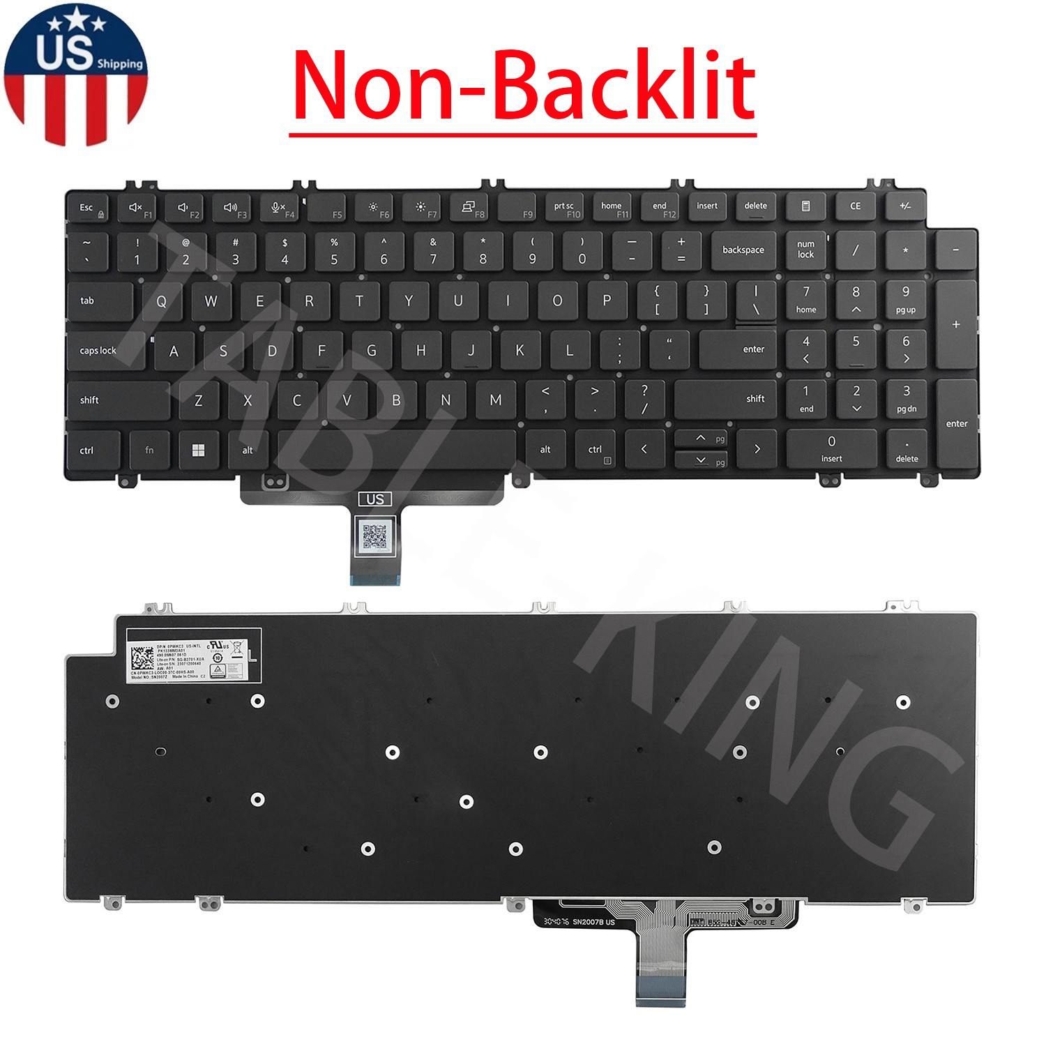 US Series Keyboard Backlit  For Dell Latitude 5520 5521 5530 Precision 3560 3561