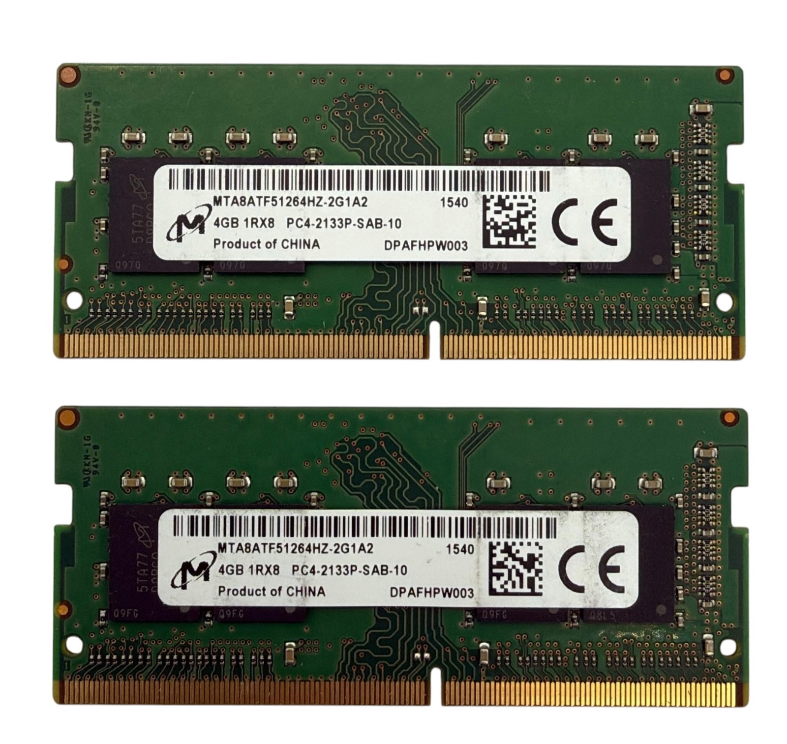 Micron 8GB 2X4GB PC4-17000 DDR4-2133P  SDRAM Laptop Memory MTA8ATF51264HZ-2G1A2