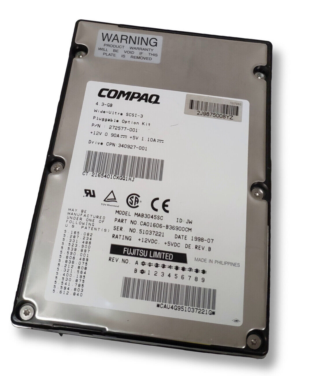 Compaq MAB3045SC P/N: 272577-001 4.50 GB