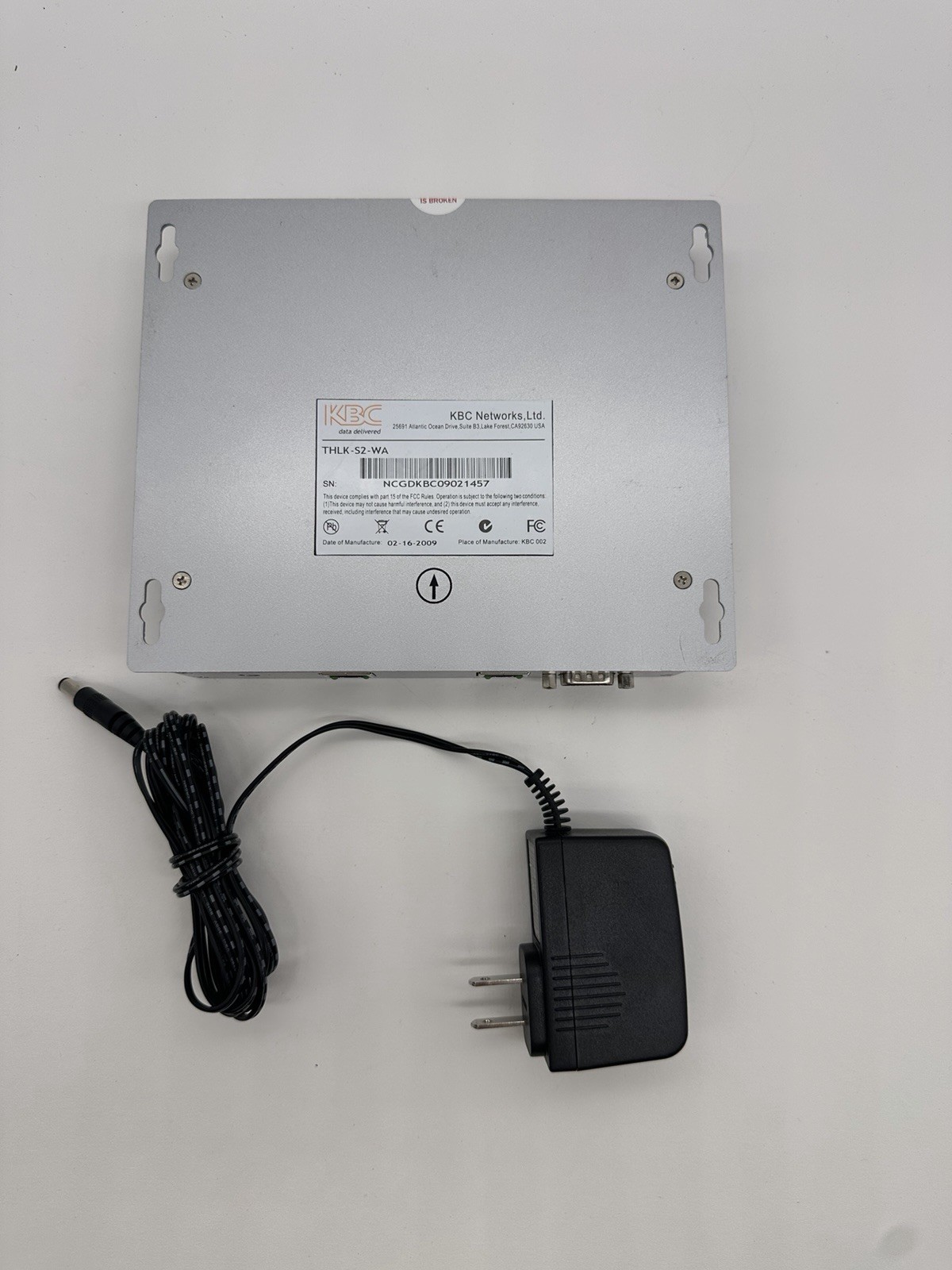 KBC ThruLink THLK-S2-WA Ethernet Extender Kit PoE Industrial Network Extend CIB