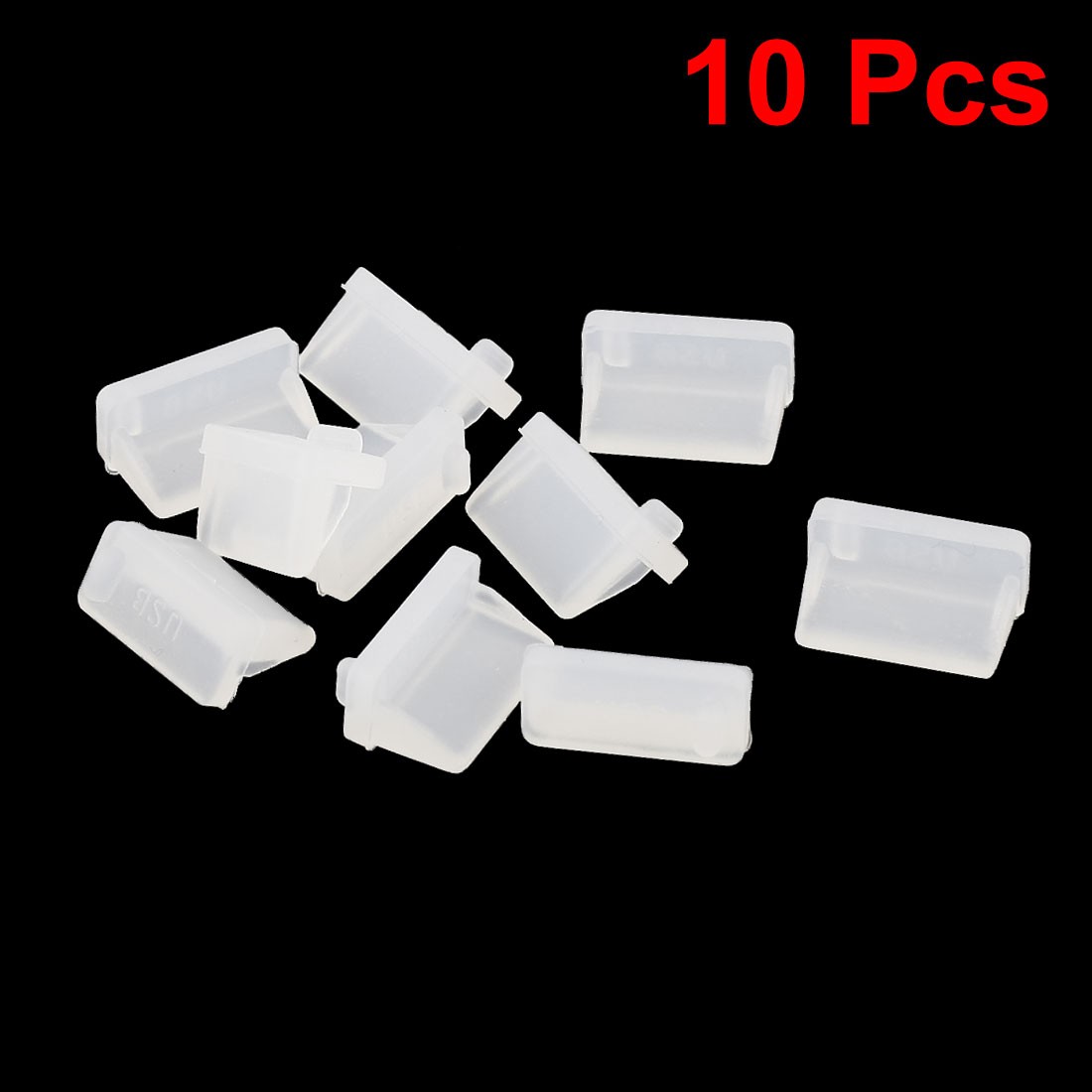 10Pcs Silicone USB Port Cover Cap  Protector Clear for Female End