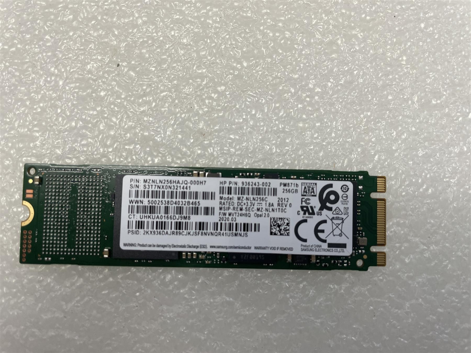 For HP L17989-001 Samsung MZNLN256HAJQ Opal 2 PM871b 256GB SSD Hard Drive