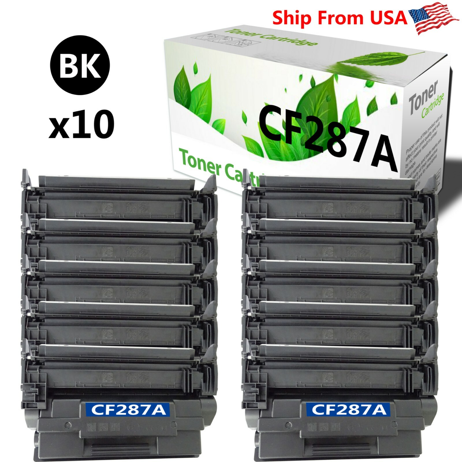 10PK CF287A Toner Cartridge 287A for M506 M506n Printers