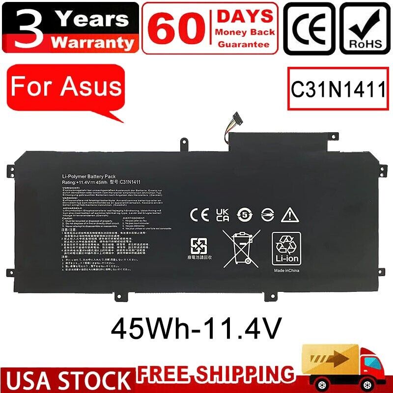 C31N1411 For ASUS Zenbook UX305 UX305L UX305F UX305C Laptop Battery 11.4V 45Wh