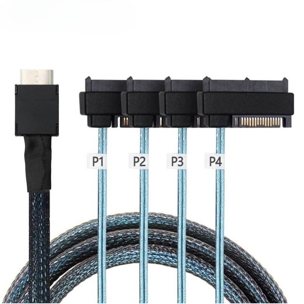 OCuLink PCIe SFF-4i to SAS 4X 8482 2 in 1 Hard Drive High Speed Adapter Cable