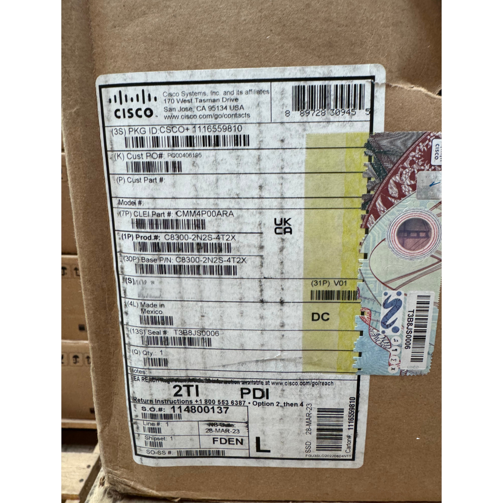 C8300-2N2S-4T2X - Cisco C8300 w/ 10G WAN (2 SM and 2 NIM slots, 2x10G, 4x1G)