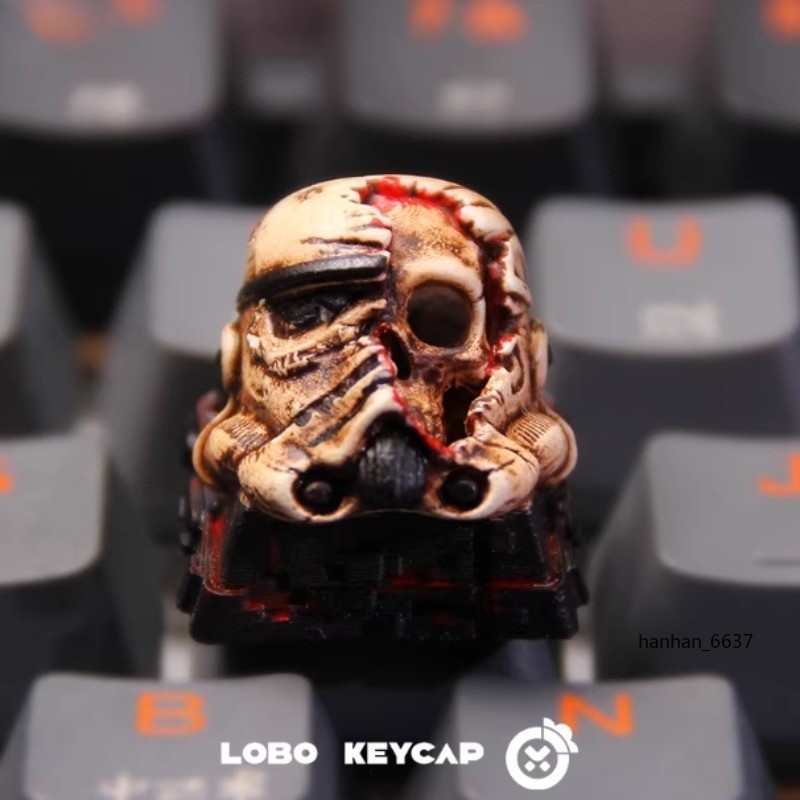 Star Wars Storm Skull-Themed Keycaps Fun Keycap Desktop Ornament Cross-Axis Gift