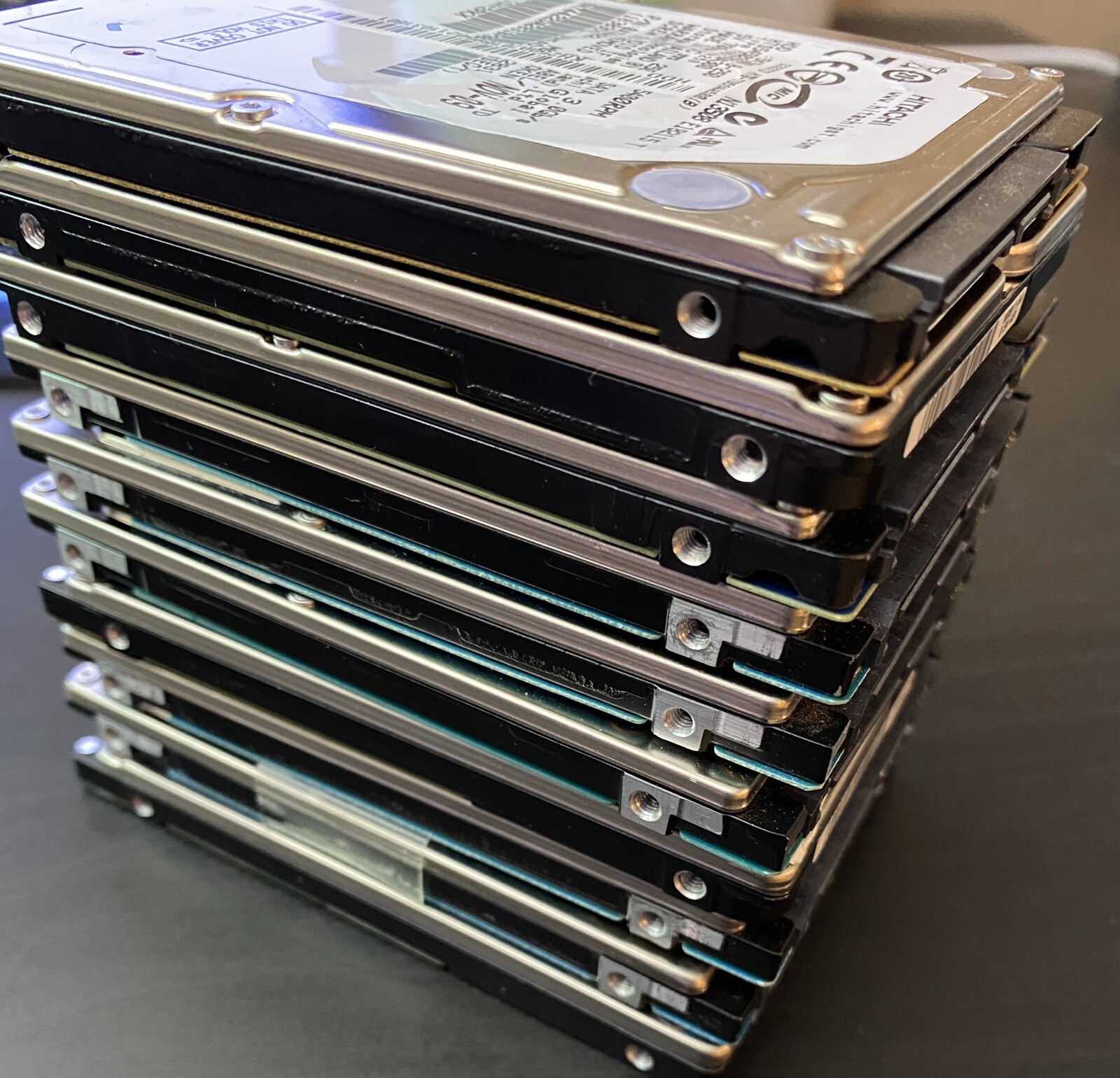 LOT OF QTY 10 500gb 2.5" Laptop SATA Replacement Hard Drives MIXED BRAND Working
