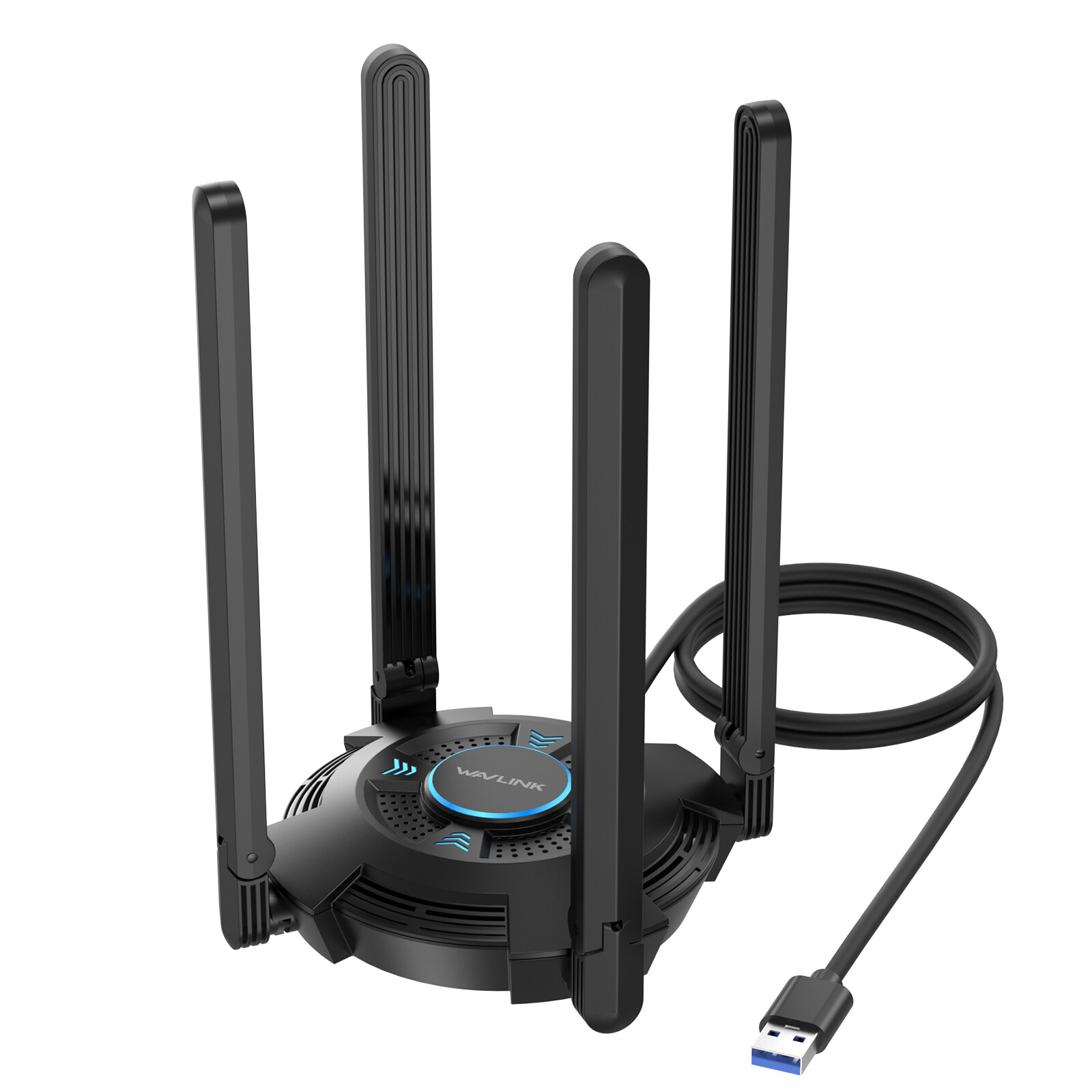 USB 3.0 WiFi 7 BE6500 Tri-Band Adapter for Desktop PC AX5400 WiFi 6E Dongle