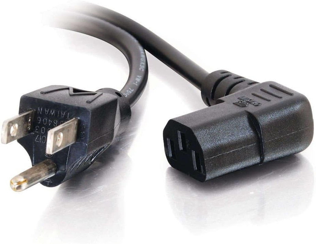 6FT Premium 90 Degree Replacement AC Power Cord - Durable Power Cable for TV, Co