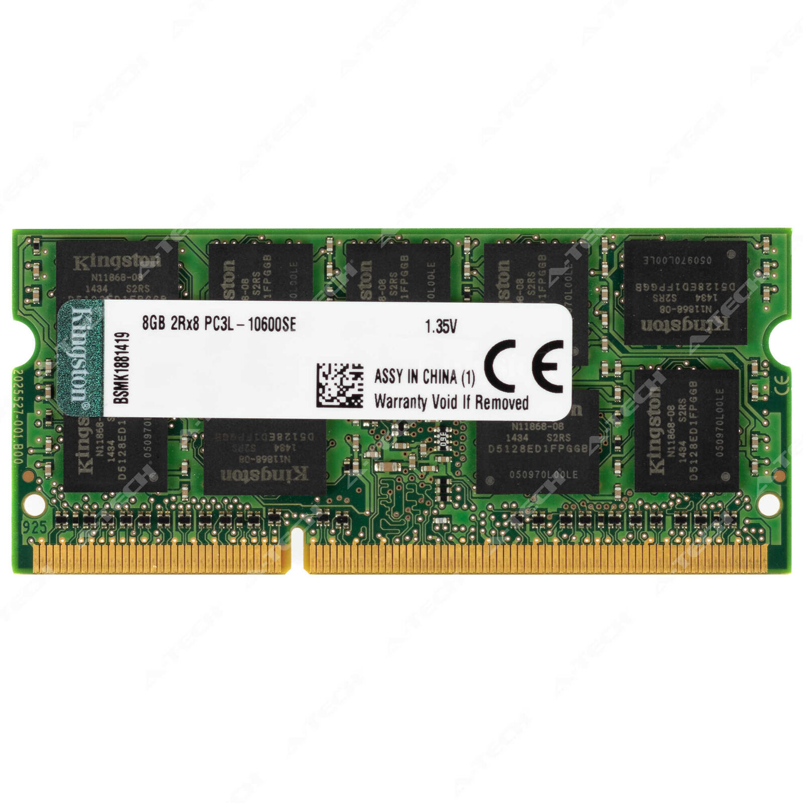 Kingston 8GB 2Rx8 EP3L-10600E ECC SODIMM DDR3L 1333 Unbuffered Server Memory RAM