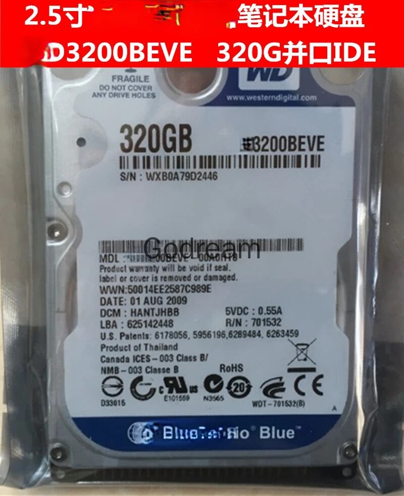 For blue disk 2.5 inch 320G laptop hard disk IDE parallel port