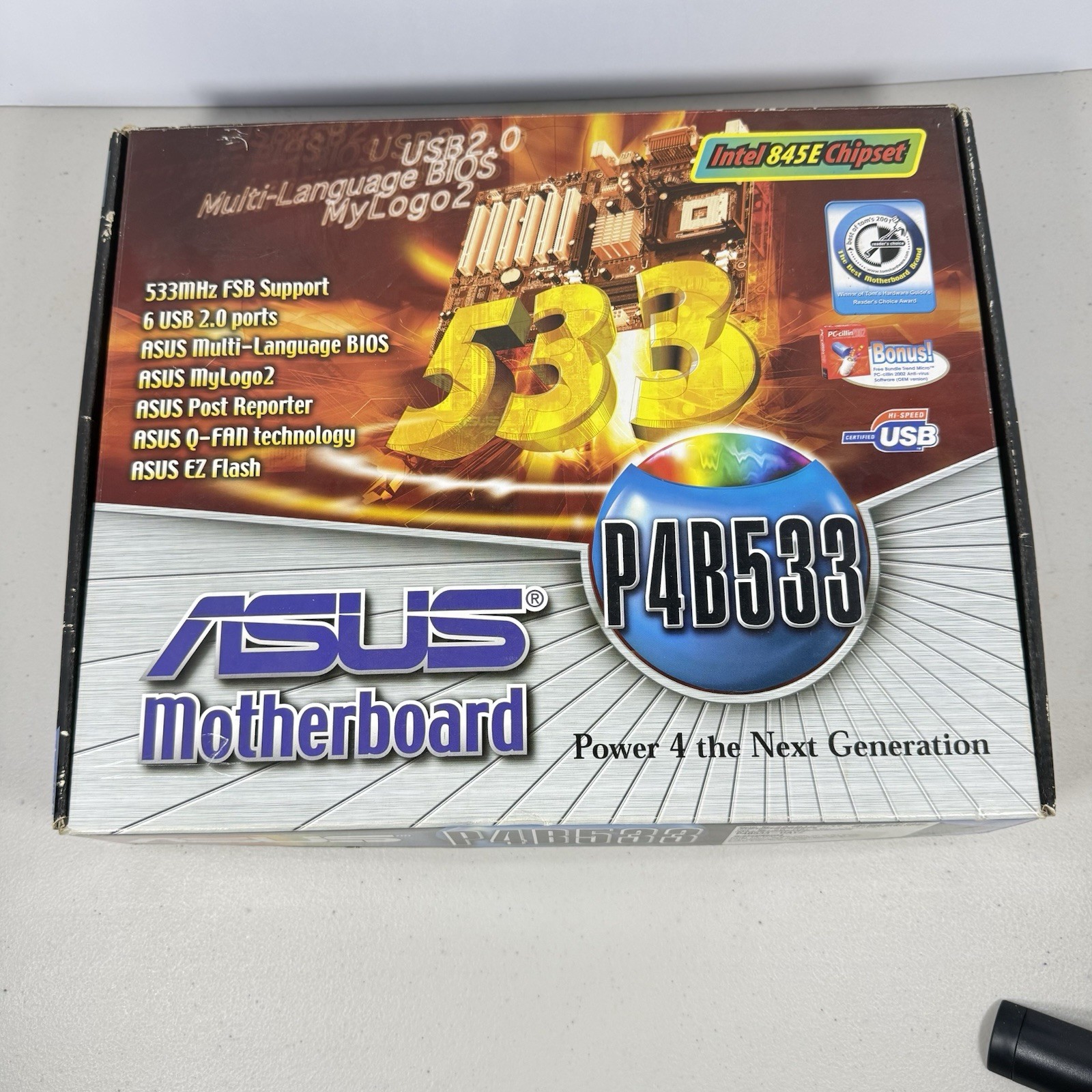 ASUS P4B533 Motherboard w/ INTEL Pentium 4 CPU, 2xDDR's, Cables