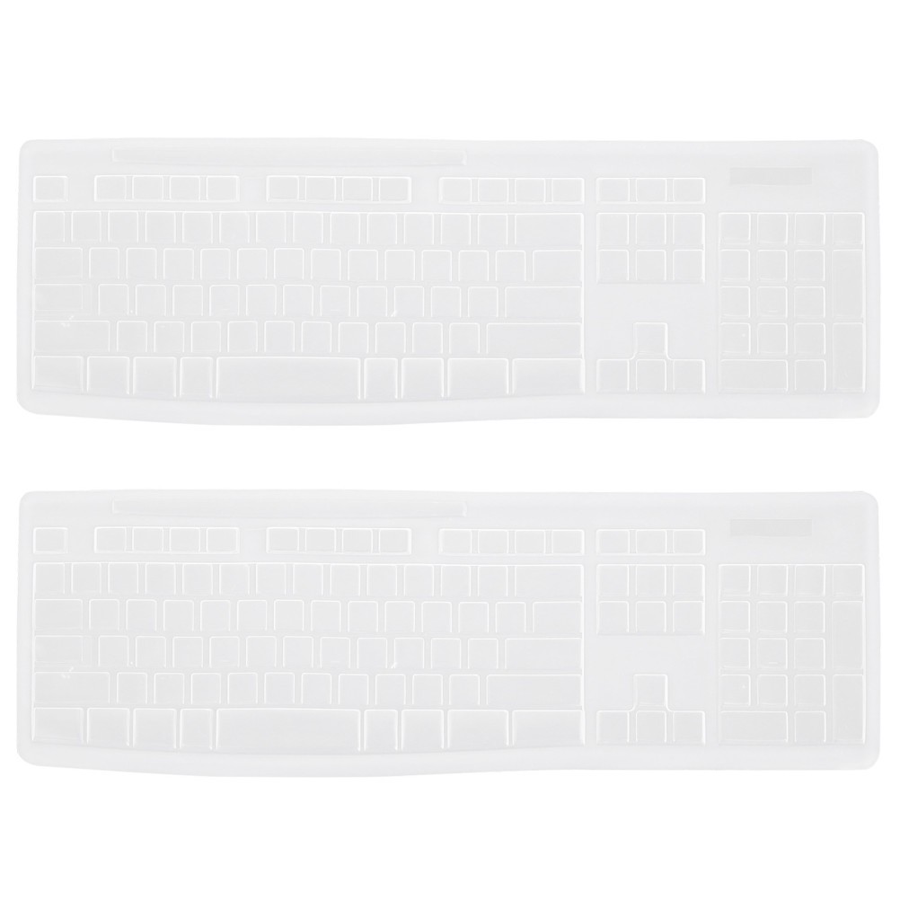 2Pcs Practical Silicone Keyboard Skin Protector Cover White Skin Like Feel