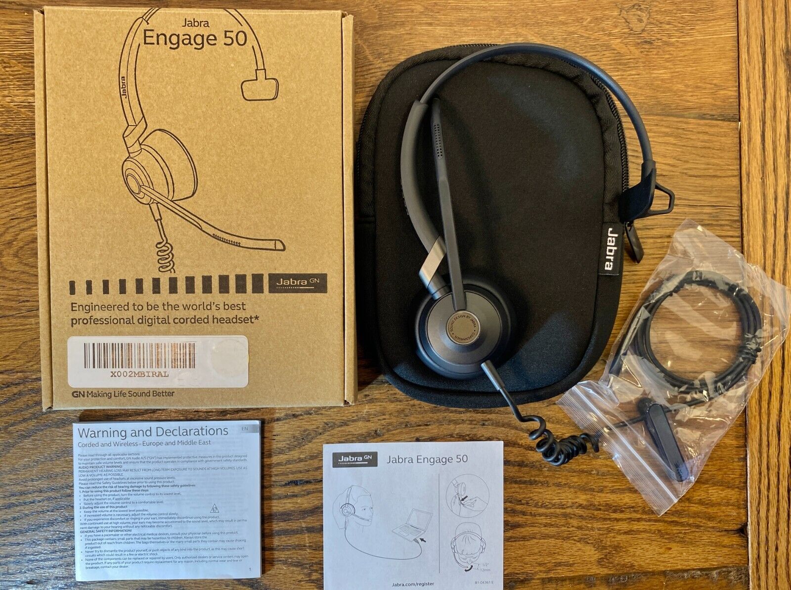 JABRA® ENGAGE 50 WIRED ON-EAR TELEPHONE HEADSET 5093-610-189 | 3-MIC SYSTEM