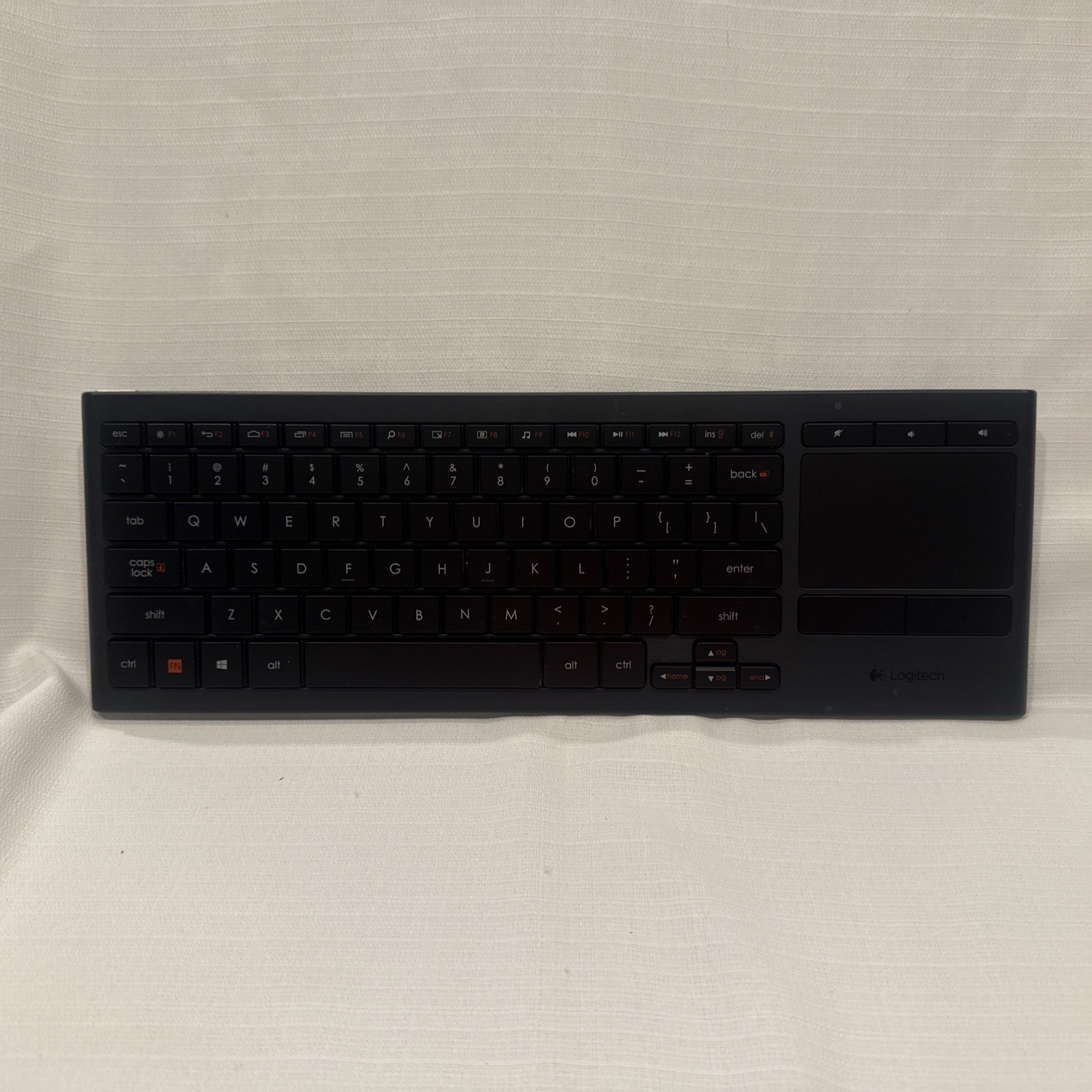 Logitech K830 Keyboard Only. Bluetooth Wireless Touchpad W/Dongle Tested Working