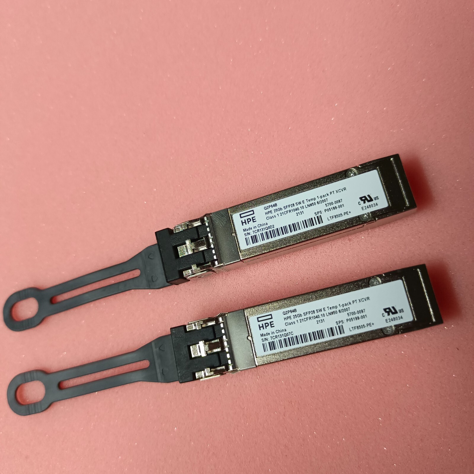 HPE Q2P64B SFP28 25Gb SW P05199-001 LC over MMF Provide the test report/