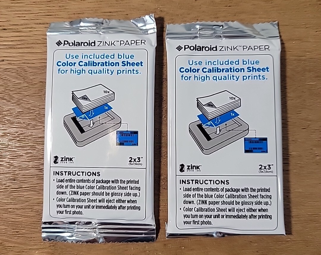 Polaroid 2x3 Premium ZINK Paper - 20 sheets new & sealed 2 Packs
