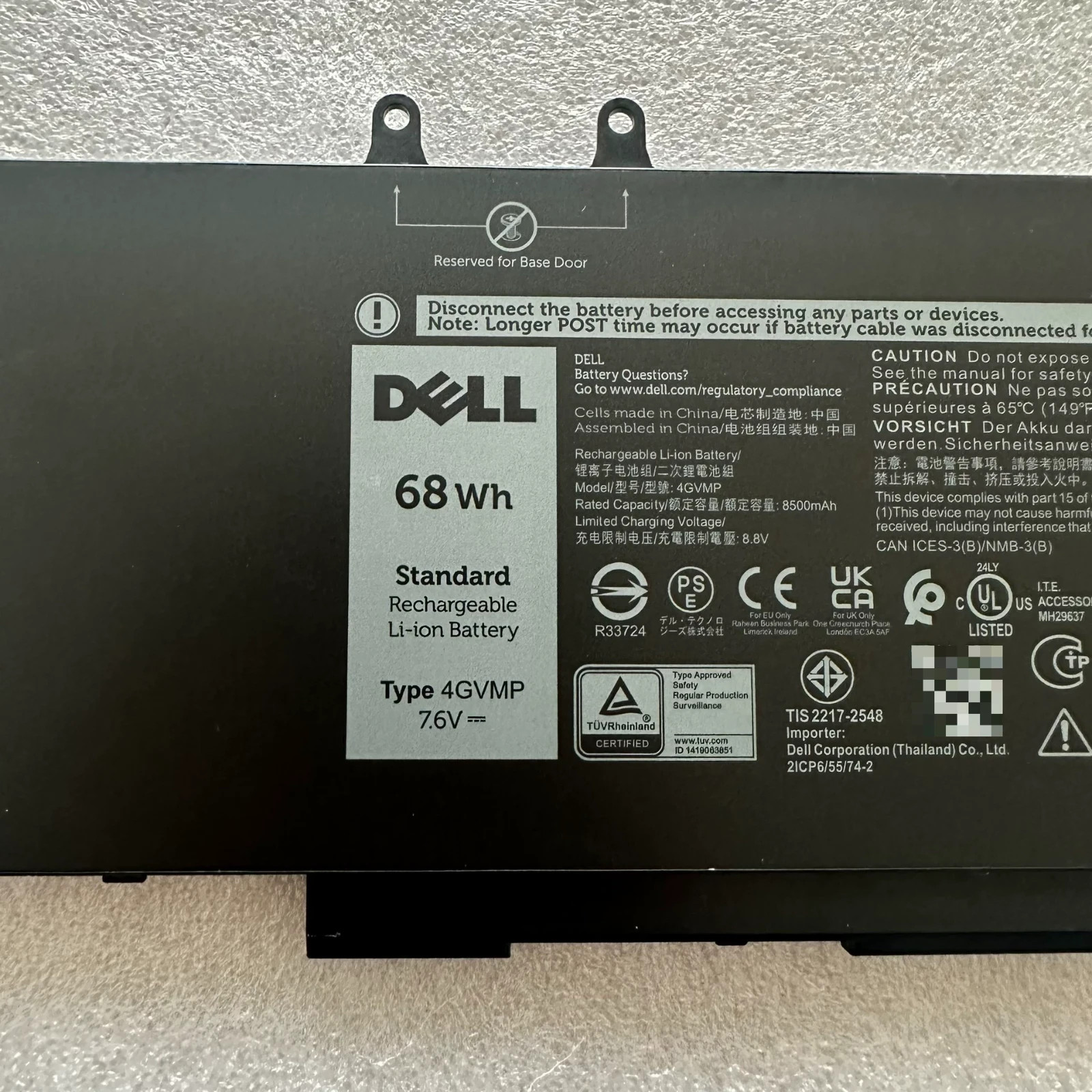 Genuine 4GVMP 68Wh Battery Dell Latitude 5400 5500 Precision 3540 9JRYT C5GV2