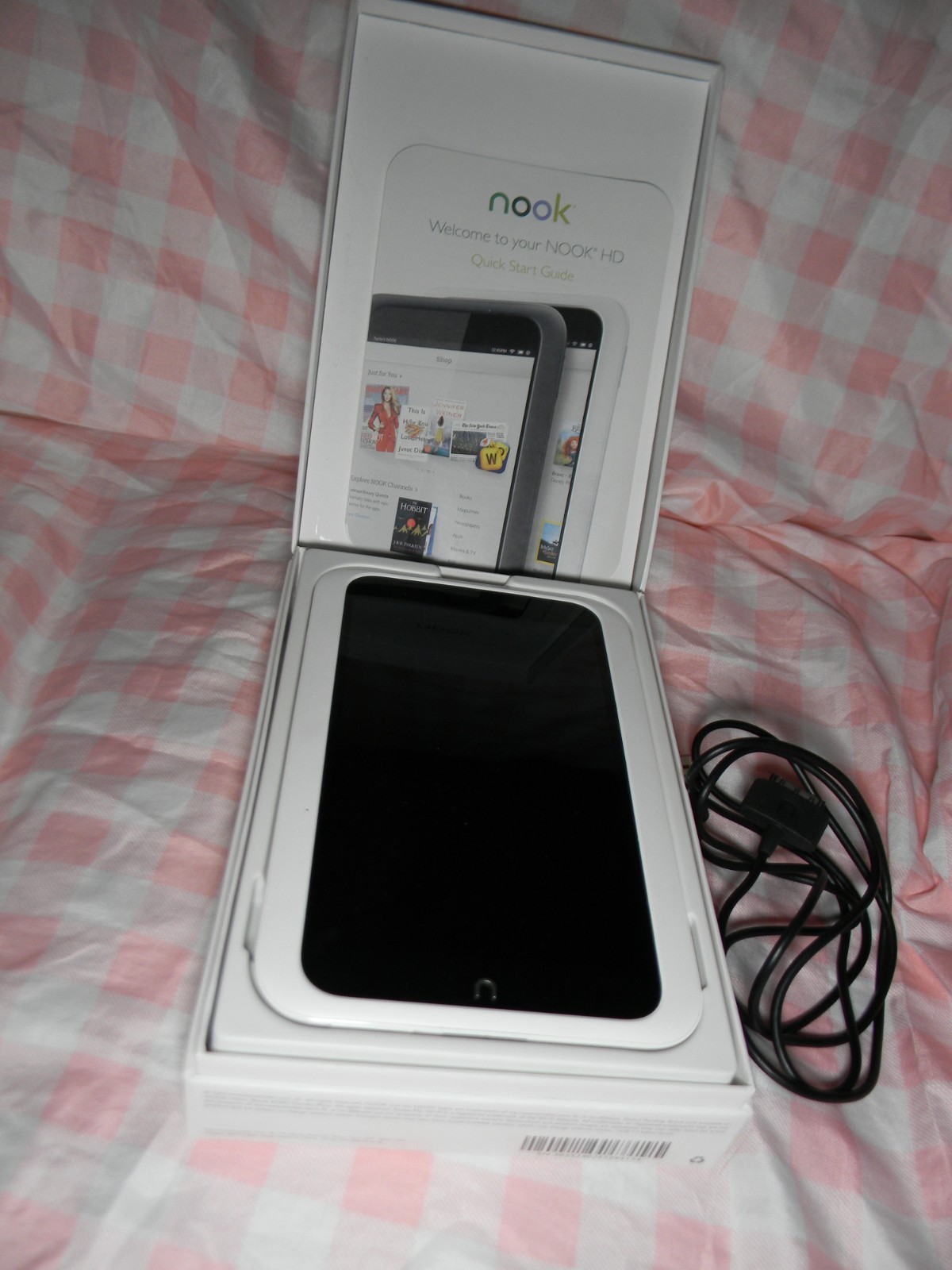 New  ob Barnes & Noble Nook HD 8GB Wi-Fi  Tablet white