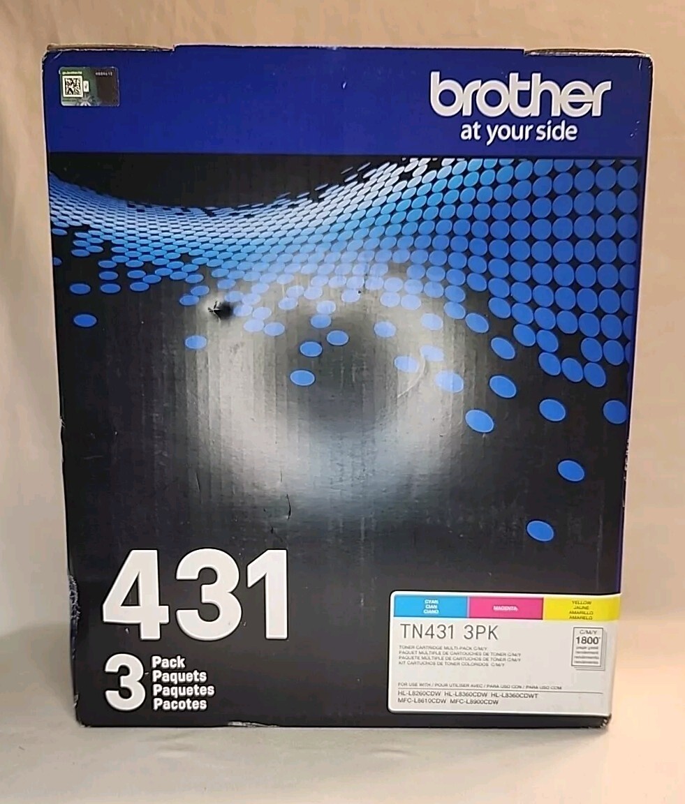 NEW GENUINE - BROTHER TN431 3-PACK CMY COLOR TONER - TN4313PK - SEALED BAGS