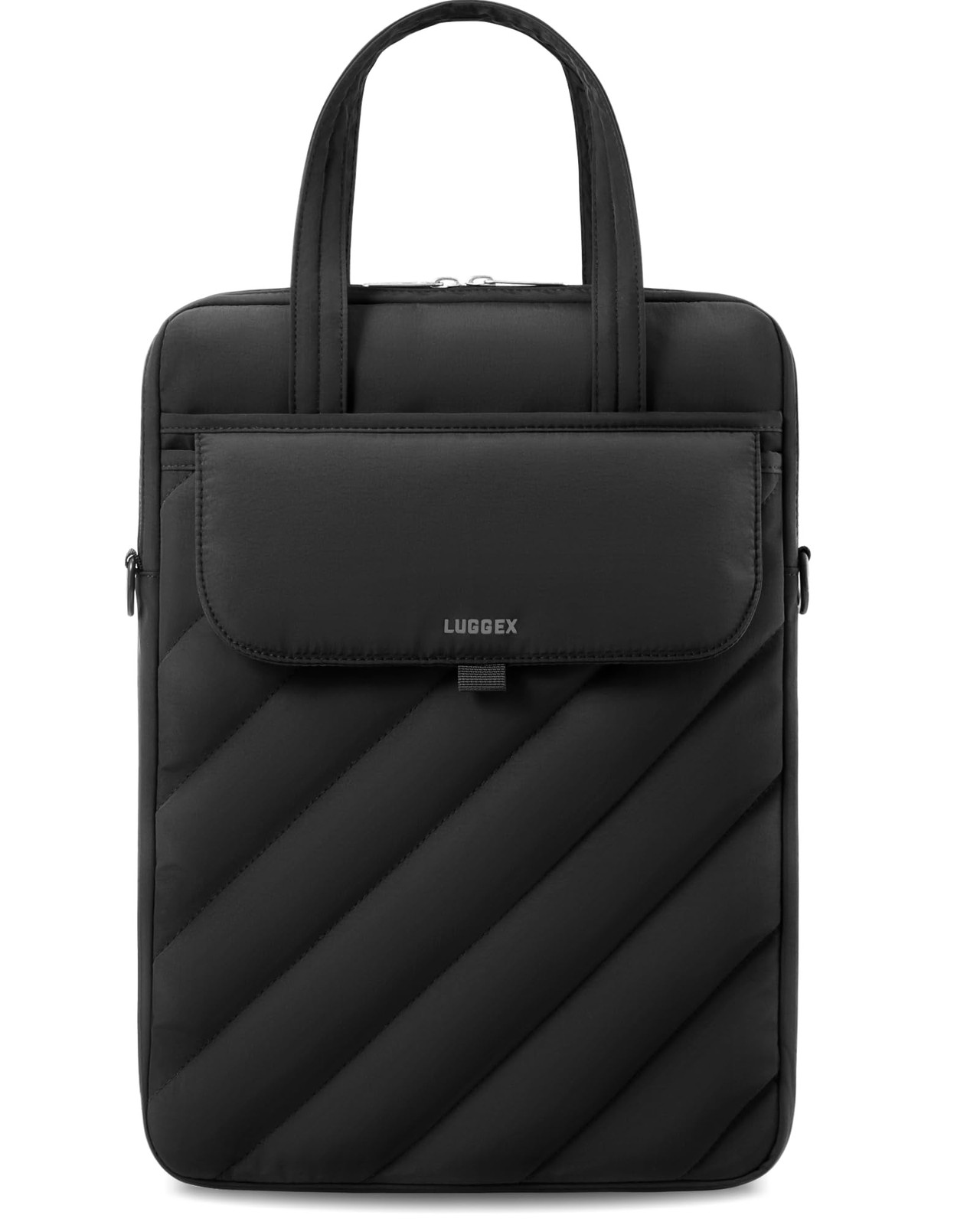 Black Puffy Laptop Sleeve Bag Fits 15/16 Inch Computer Carrying Case Tablet