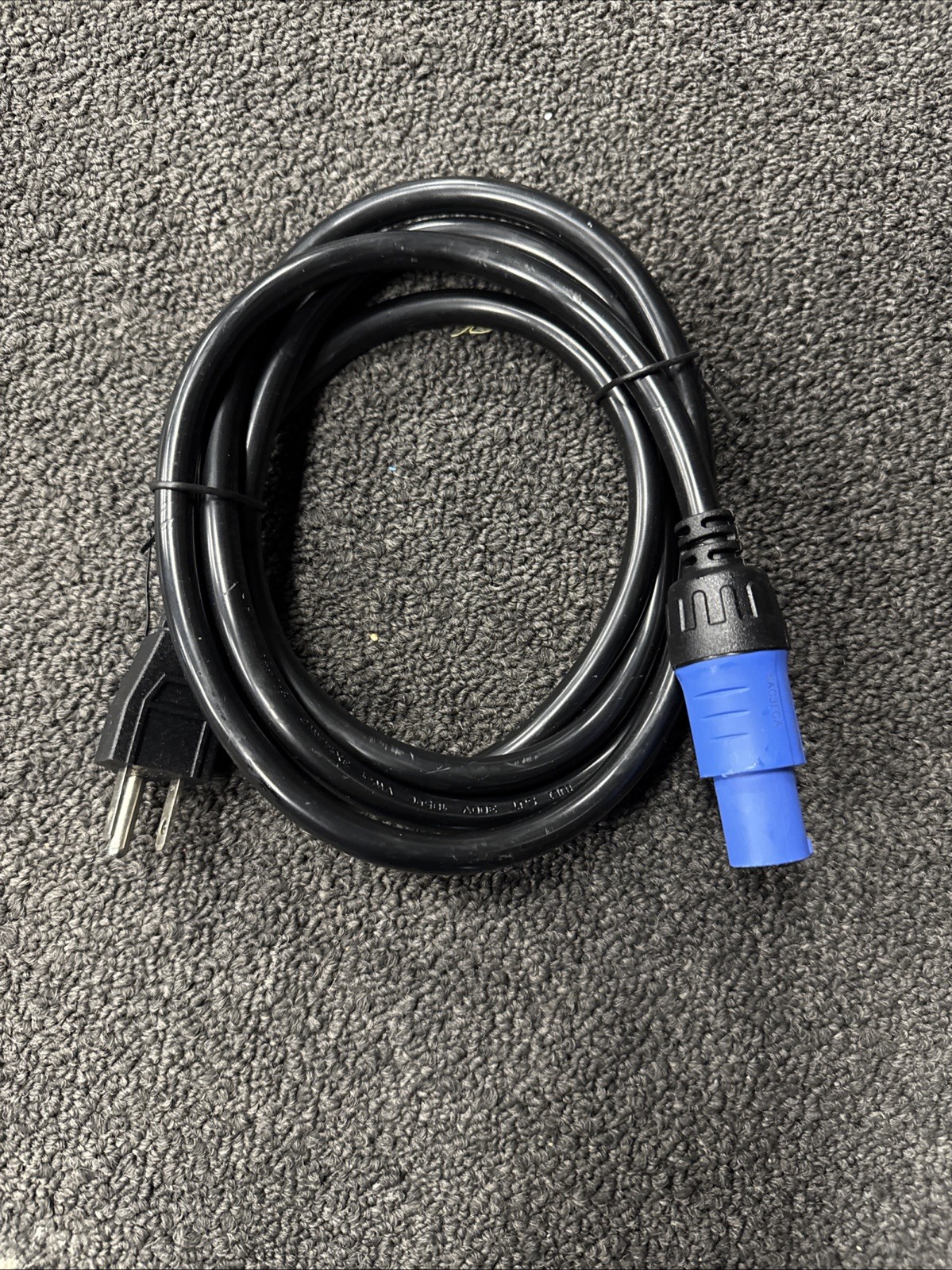 3-Prong NEMA 5-15P to PowerCON AC Power Cable Cord 20A 3 Pin Black 