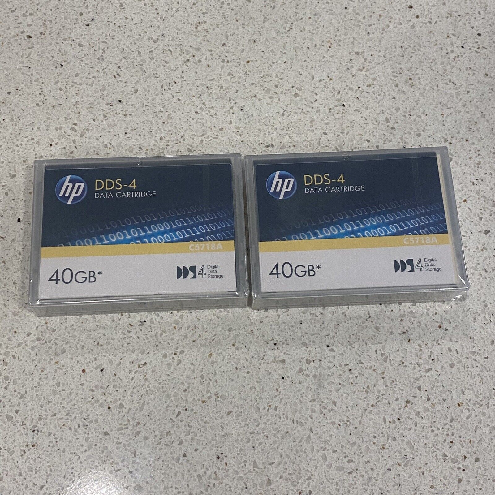 (2) Two - New DDS-4 Data Tape Cartridge 40GB Factory Sealed HP C5718A 4mm