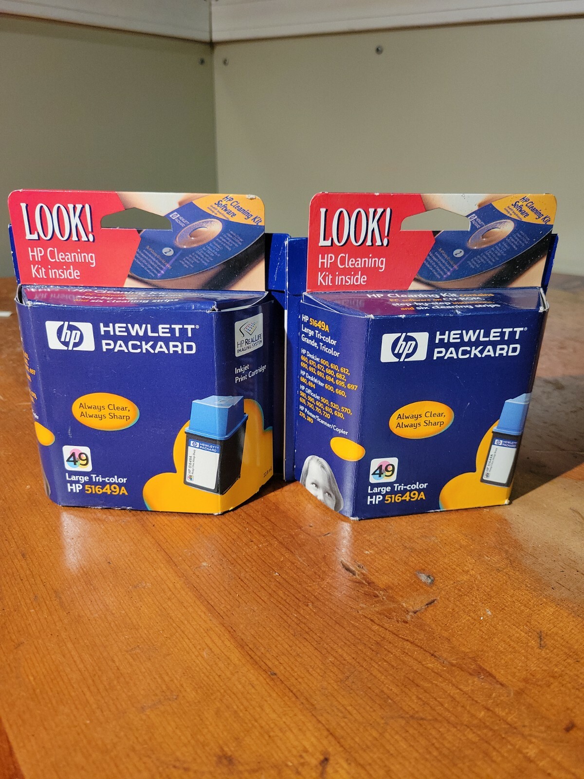 2 Genuine HP 29/49 Deskjet Ink Cartridges 51649A 51629AC OEM NEW Expired Save $$