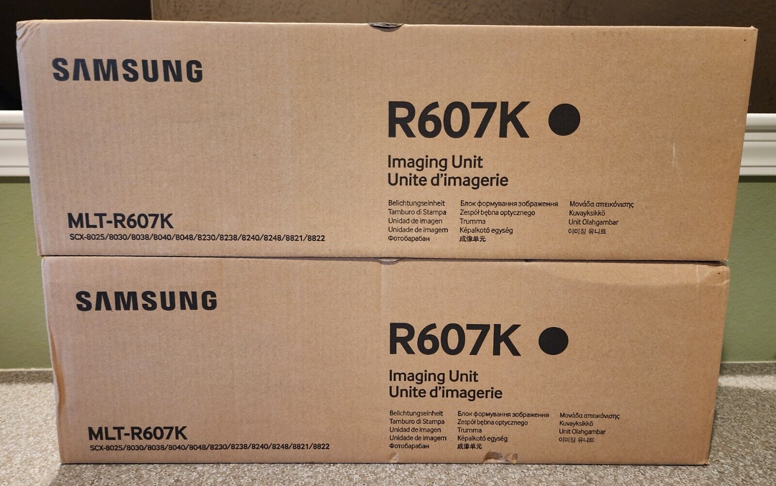 Lot of 2 New Genuine Sealed Samsung R607K (MLT-R607K), SCX-8025/8030/8038/8040