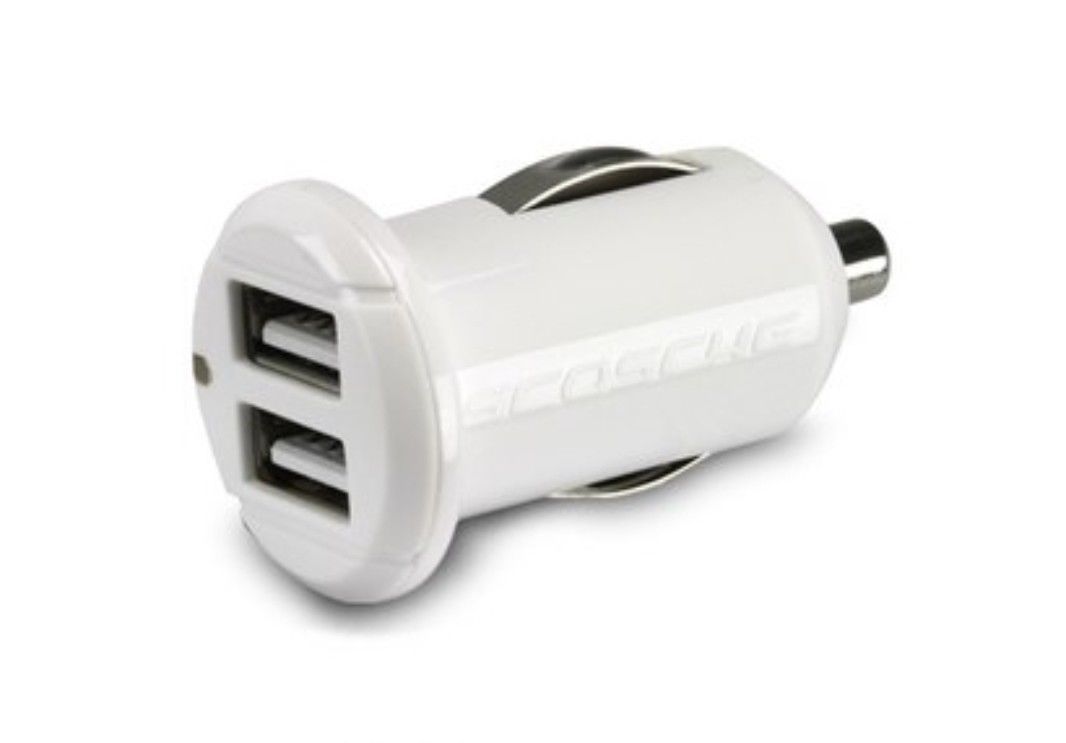 Scosche reVOLT c2 - Dual 4.2Amp (2.1A per Port) Car Charger Adaptor - White