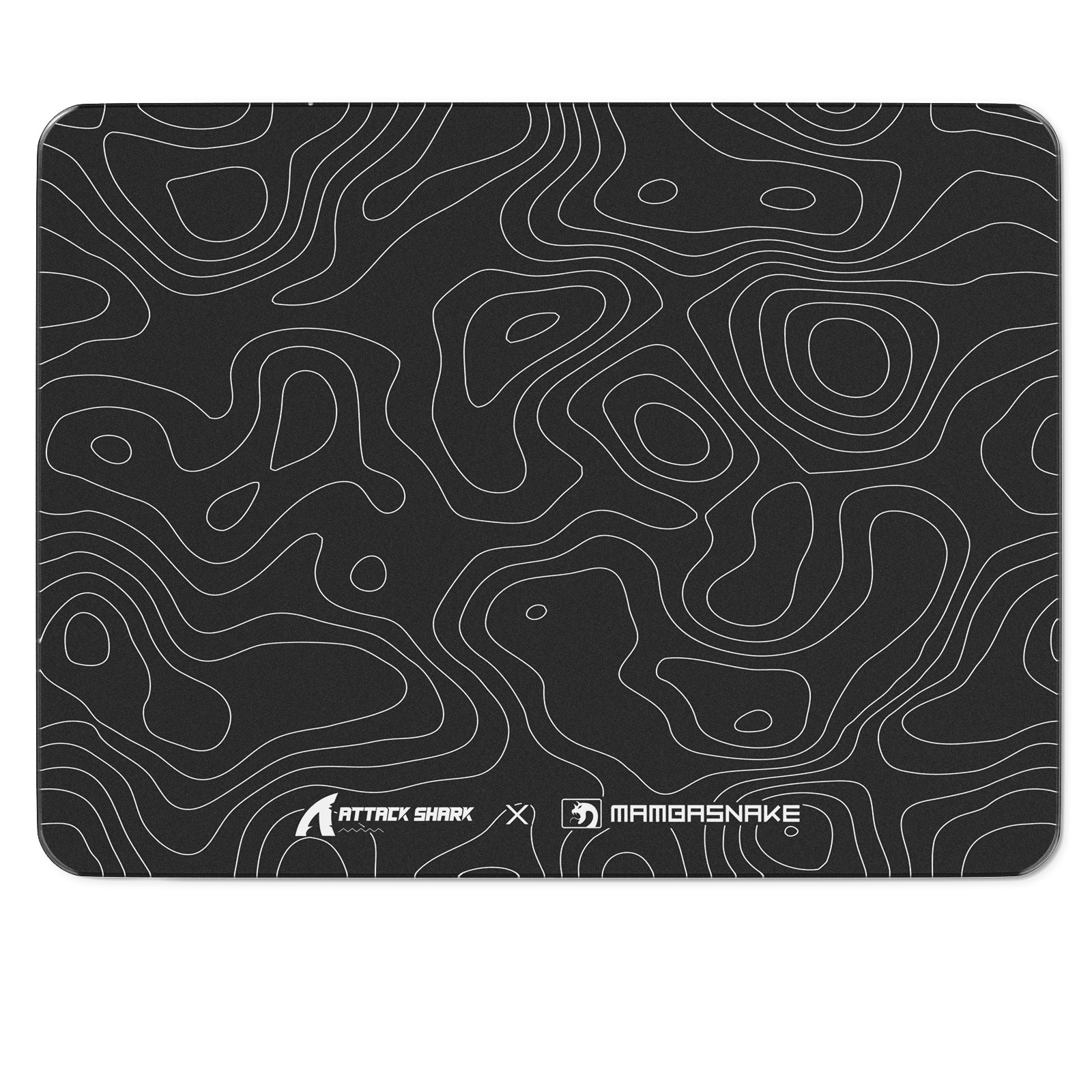 ATTACK SHARK CM05SE Tempered Glass Gaming Mouse Pad, 9H Tempered Glass Surface