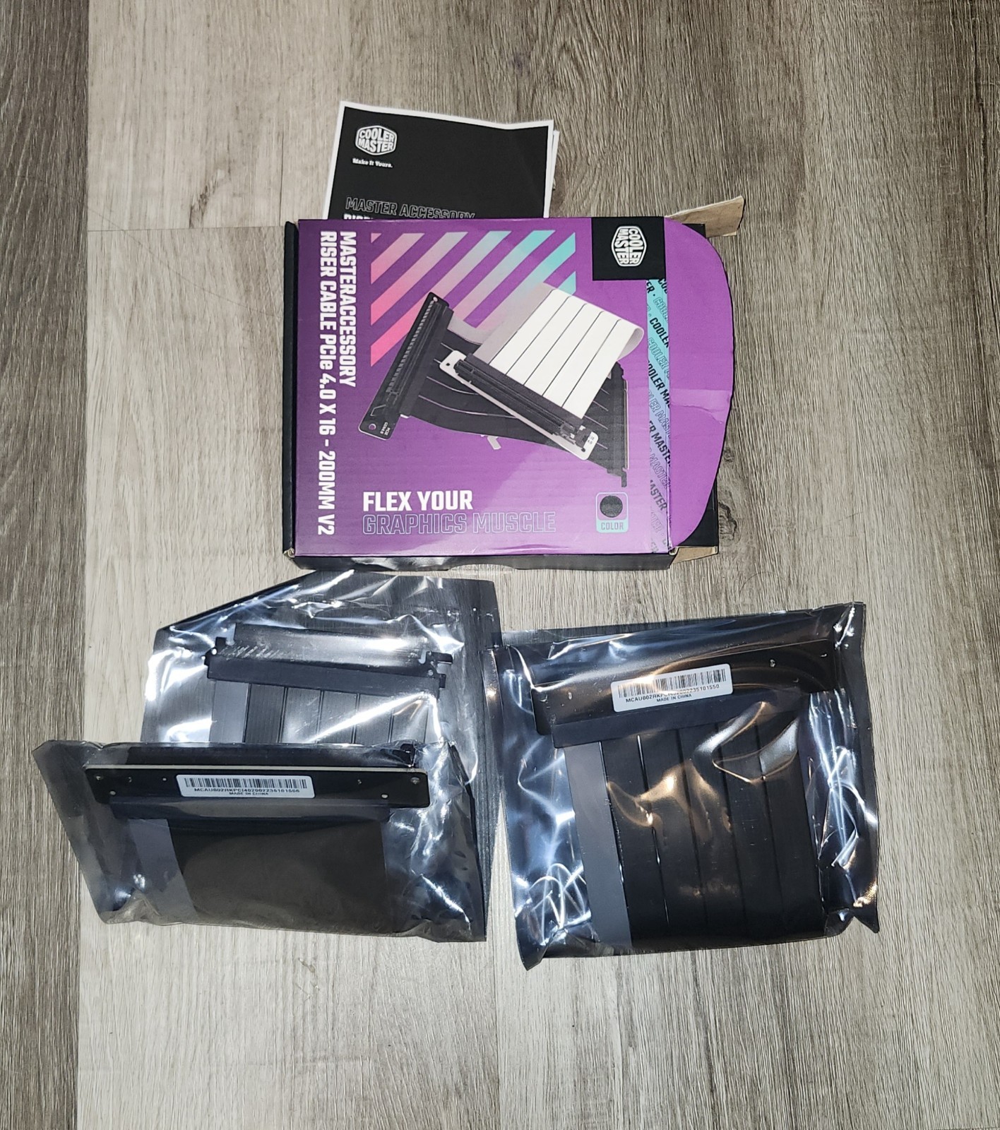  (2) Cooler Master Riser Cable For Cooling Fans