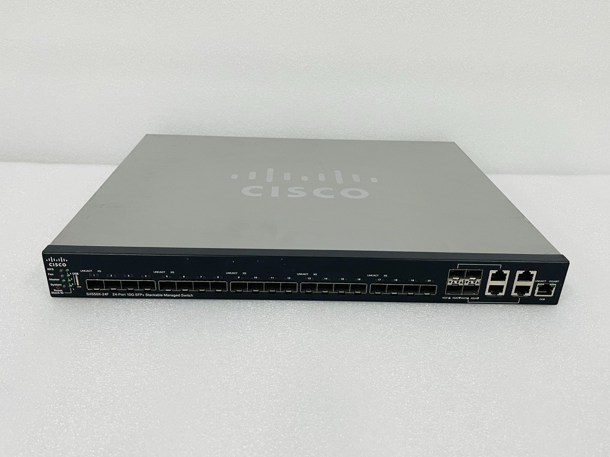 Cisco SX550X-24F-K9 24-Port 10G SFP+ Stackable Managed Ethernet Switch