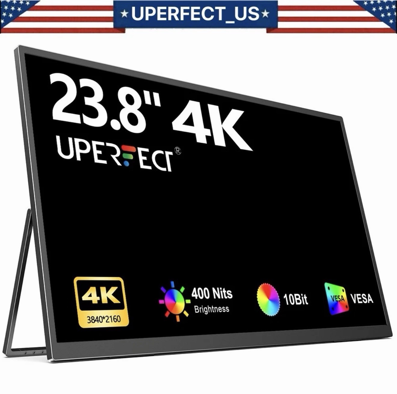 2025 23.8" 4K Screen Portable Monitor Screen 3840*2160 HDR LCD Display for PS PC