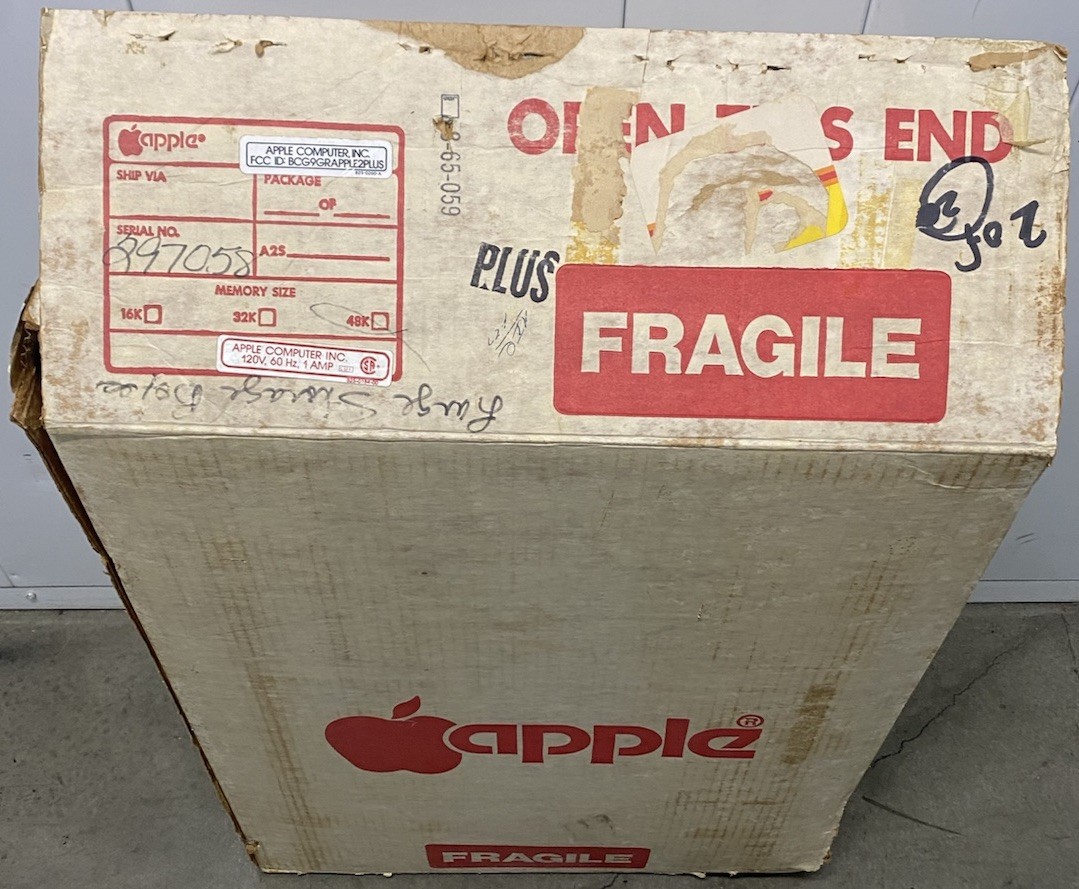 Vintage OEM 1980’s Original Apple II Plus Apple 2+ BOX ONLY