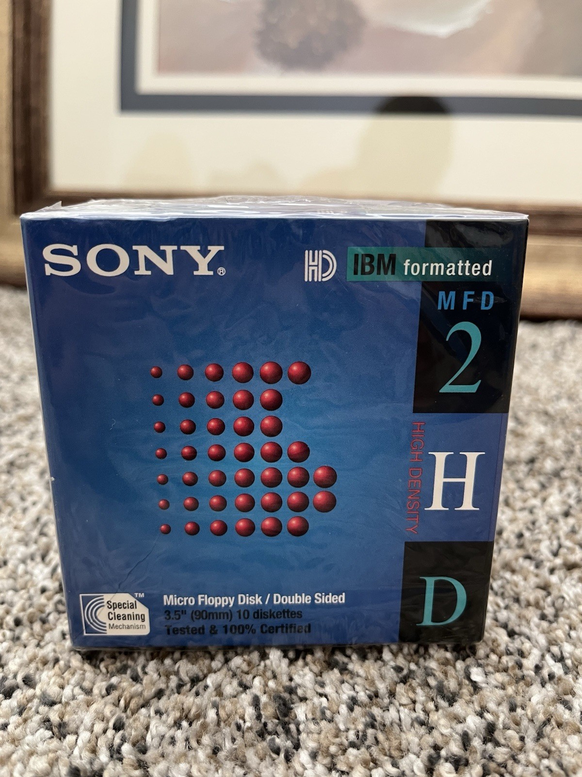 NEW SEALED SONY MFD 2 HD MICRO FLOPPY DISK DOUBLE SIDED 3.5"/90MM 10 DISKETTES