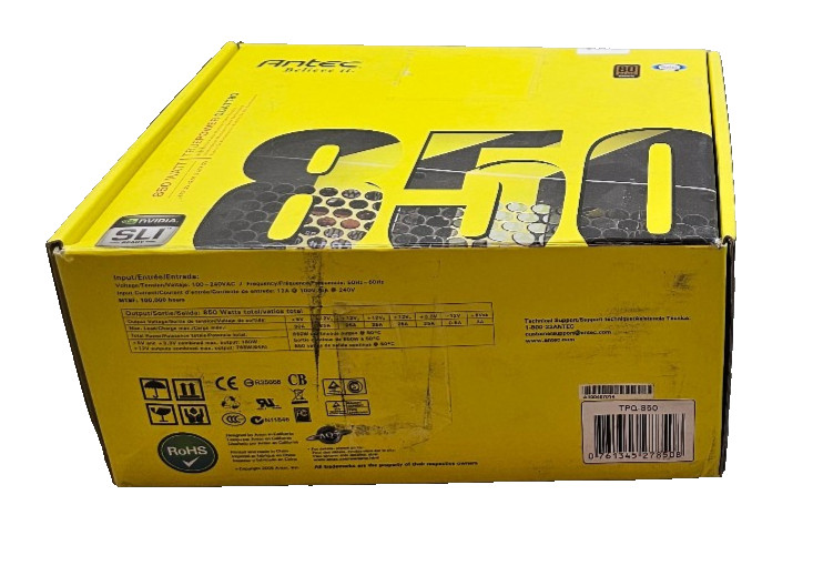 New Antec TruePower Quattro TPQ-850 850W ATX PSU Semi-Modular, Quiet, 80+ Bronze